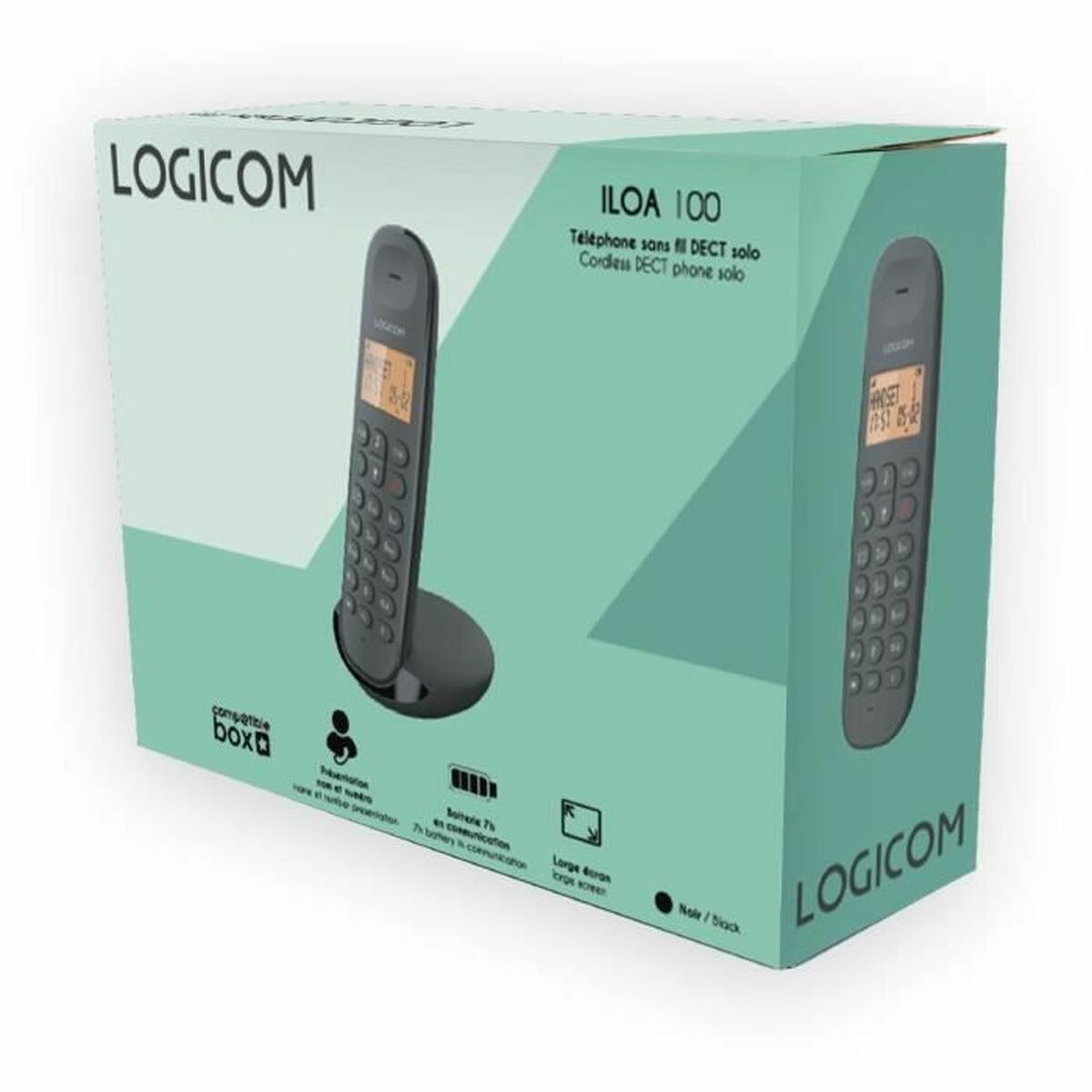 Trådlös Telefon Logicom ILOA 150 SOLO Grå